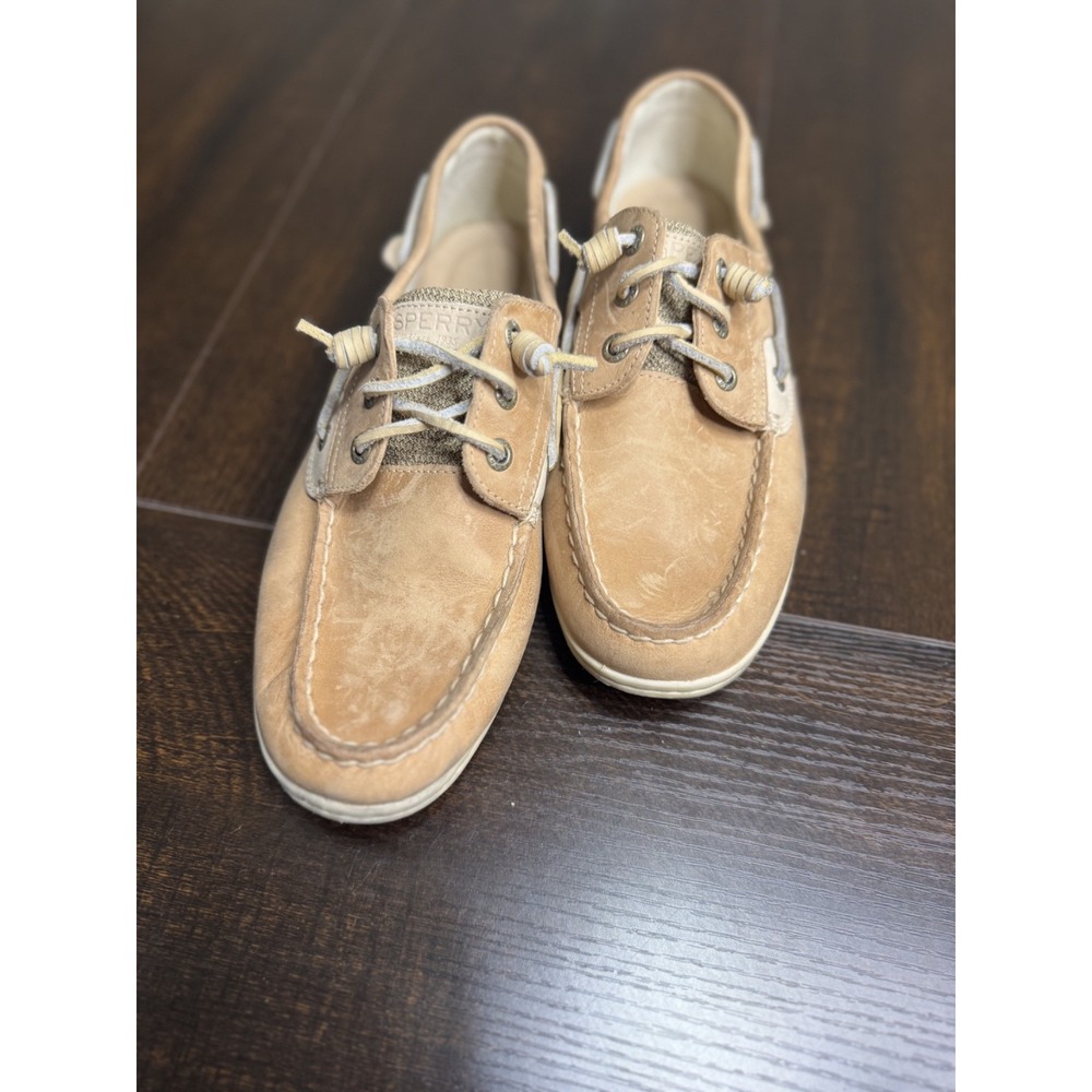 Sperry Rosefish Women's Boat Shoes Tan Brown Leather Flats STS95588 Size 10M